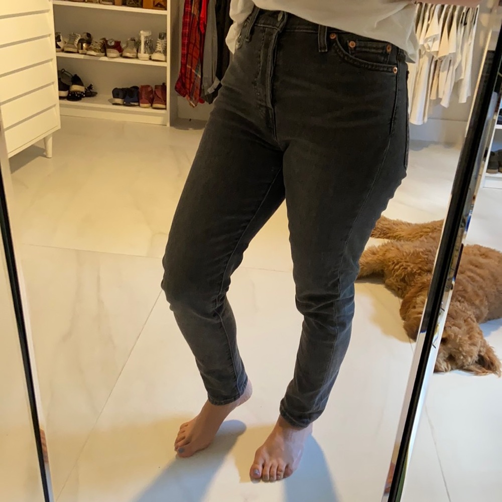 Levi’s dark gray jeans